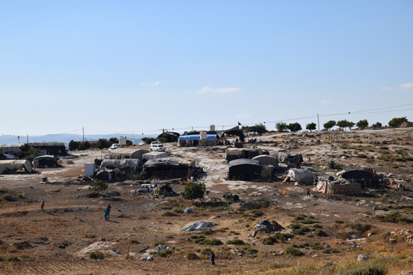 A view of the tents that comprise the village of Susya. Located in Area C of the West Bank, which is under full Israeli control, the village does not have electricity or running water, June 13, 2015. (Photo by Michael Schaeffer Omer-Man)