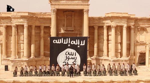 ISIS conducting a mass execution in the ancient city of Palmyra, Syria.