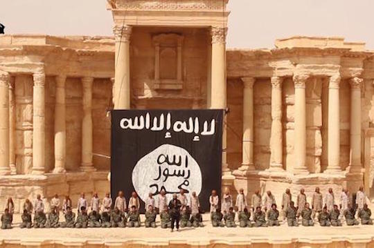ISIS conducting a mass execution in the ancient city of Palmyra, Syria.