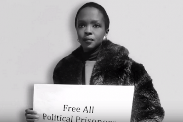 Lauryn Hill featured in the 'Black-Palestinian Solidarity' video. (YouTube screenshot)