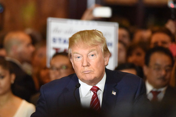 American presidential candidate Donald Trump at an event in New York City, September 3, 2015 (cropped). (A. Katz/Shutterstock.com)