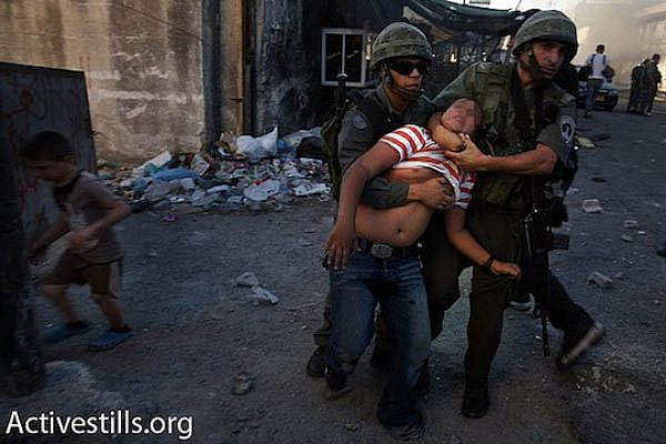 Illustrative photo of a Palestinian minor is arrested by Israeli Police in East Jerusalem. (photo: Activestills.org)