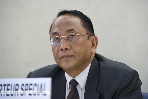 Special Rapporteur on Human Rights Situation in the Occupied Palestinian Territory Makarim Wibisono, 23 July 2014. (UN Photo/Violaine Martin)