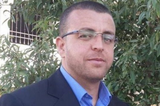 Hunger striking Palestinian journalist Muhammad al-Qiq (Facebook)