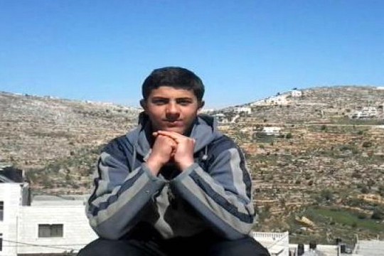 Hamza Hameed, 16, is currently the youngest Palestinian held in administrative detention. (photo: Silwad's Facebook group)