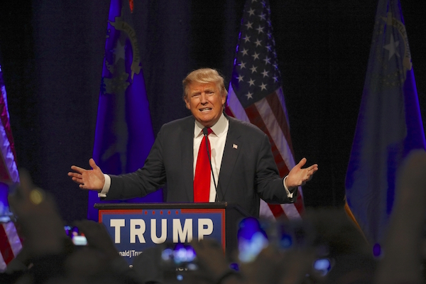 Republican presidential candidate Donald Trump at a campaign event in Las Vegas. (Photo by Joseph Sohm / Shutterstock.com)