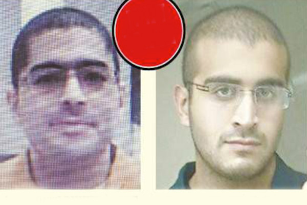 A photo comparison of Omar Mateen, who murdered 50 people in an Orlando gay club, and Neshat Melhem, a Palestinian citizen of Israel who shot three Israelis to death earlier this year. (photo: Israel Hayom)