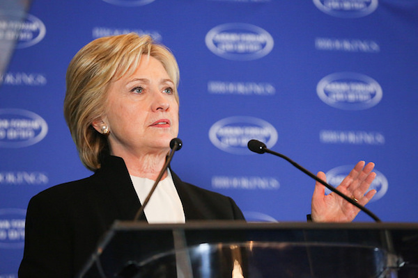 Hillary Clinton addresses the Saban Forum at the Brookings Institute, December 6, 2015. (Brookings Flickr) We now know what she decided not to say about Palestinian rights that day.