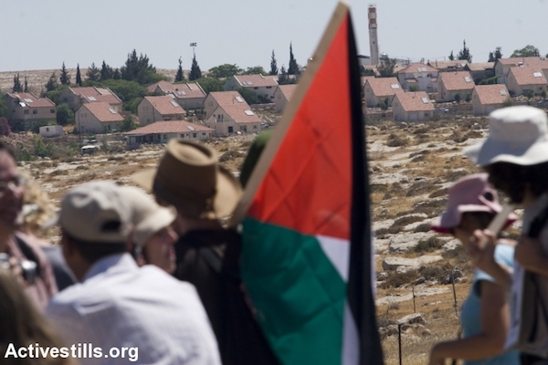 File photo of Jewish activists taking part in a protest against settler violence, Susya, West Bank. (Oren Ziv/Activestills.org)