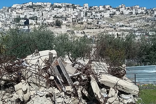 The ruins of a demolished home in Silwan. (Free Jerusalem)