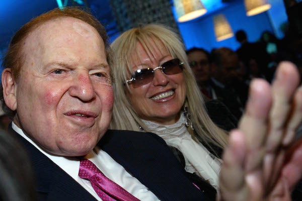 American billionaire businessman Sheldon Gary Adelson (L), and his wife Miriam Ochshorn attends the Israeli Presidential Conference at the International Conference Centre in Jerusalem May 13, 2008. (Olivier Fitoussi /FLASH90.)
