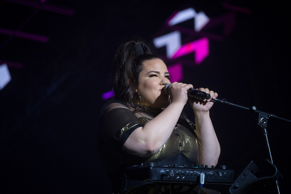 Netta Barzilai performs in Israeli television competition 'The Next Star of Eurovision.' (Miriam Alster/Flash90)