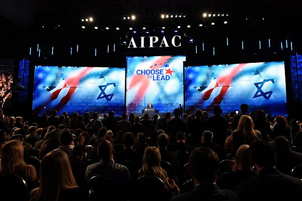 Prime Minister Benjamin Netanyahu speaks at the AIPAC Conference in Washington DC, on March 6, 2018. (Haim Zach/GPO)