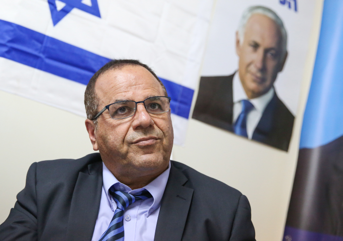 Communications Minister Ayoub Kara attends a press conference in the northern Israeli city of Tzfat, July 10, 2018. (David Cohen/Flash90)