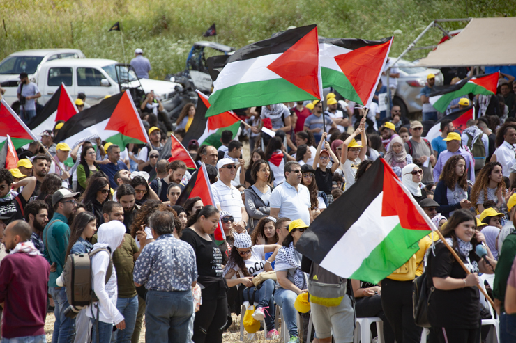 For Palestinian citizens of Israel, the march is an important commemoration of their painful history. It’s a way Palestinians keep the stories of the Nakba alive and pass them on to younger generations. May 9, 2019, Khubbeiza. (Mati Milstein)