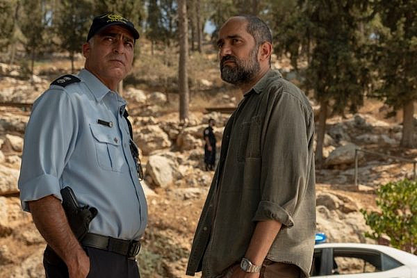 An Israeli police officer stands alongside a Shin Bet officer in a scene from HBO's 'Our Boys' (HBO)