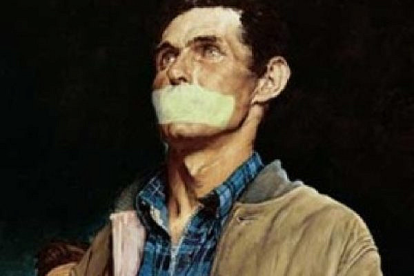 Hacked version of Norman Rockwell's 'Freedom of Speech'