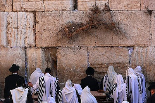 Jews pray in the Western Wall  November 2010 (MathKnight and Zachi Evenor/wikimedia)