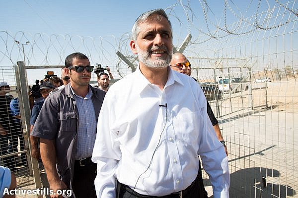 Eli Yishai visit detention camps for Asylum Seekers in the south (photo: Yotam Ronen / Activestills.org)