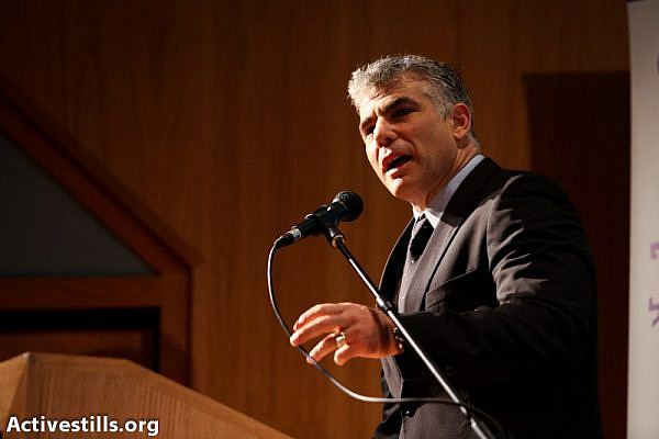 Yair Lapid (photo: Yotam Ronen / activestills.org)