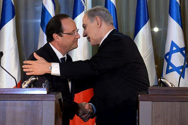 French President Francoise Hollande with Israeli PM Netanyahu in Jerusalem, November 17, 2013. (Photo: Kobi Gideon / GPO)