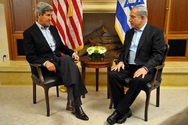 U.S. Secretary of State John Kerry and Israeli Prime Minister Benjamin Netanyahu meet in Jerusalem, June 27, 2013. (State Dept. Photo)