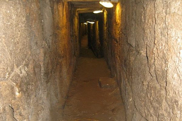 An ancient sewer in Silwan (photo: Emek Shaveh)