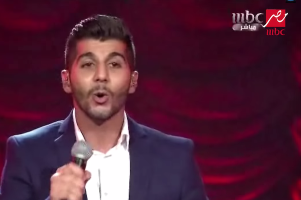Haitham Khalailah performs on Arab Idol. (Screenshot from Arab Idol, MBC)