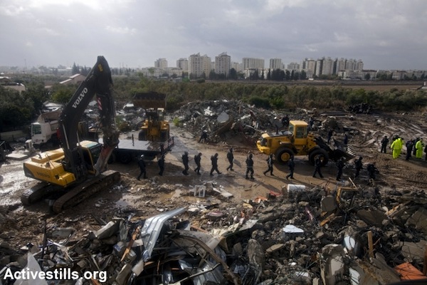 The aftermath of a home demolition in Lod, Israel, September 2, 2011. (photo: Oren Ziv/Activestills.org)