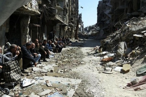 Palestinian refugees seen in Yarmouk refugee camp, Damascus, Syria. (photo: Walla Masoud/UNRWA)