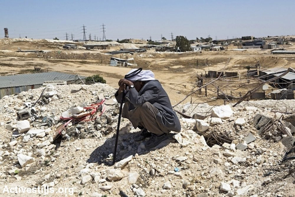 Bedouin in the ruins of his house 2014
