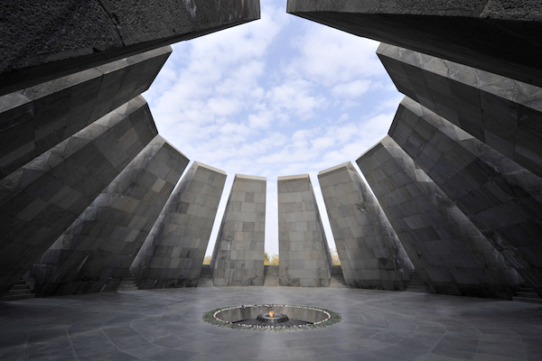 Tsitsernakaberd, a memorial dedicated to the victims of the Armenian Genocide in 1915, Yerevan, Armenia. (Shutterstock.com)
