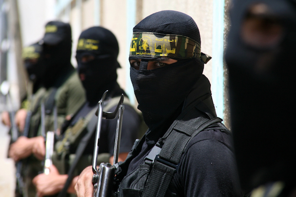 File photo of Palestinian Islamic Jihad militants in Gaza City. (Wissam Nassar/Flash90)