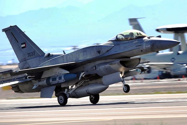 A United Arab Emirates air force F-16 aircraft takes off for a training mission during Red Flag in Nevada, August 26, 2009. Both the UAE and Israel took part in the 2016 Red Flag joint military exercise. (Michael R. Holzwort, U.S. Air Force/CC 2.0)