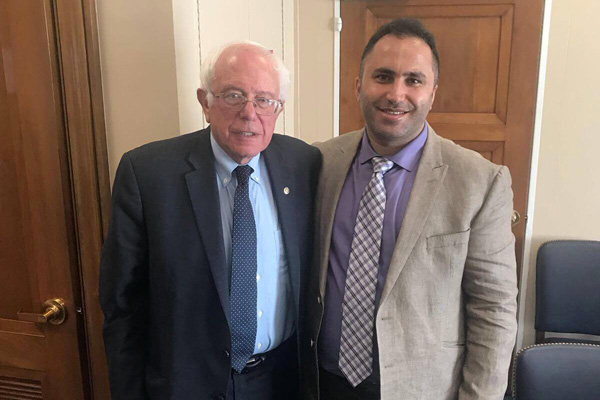 Senator Bernie Sanders meets with Issa Amro in Washington D.C.