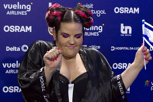 Netta Barzilai seen during a press conference after the first semifinals of the 2018 Eurovision Song Contest. (Wouter van Vliet, EuroVisionary/CC BY-SA 4.0)