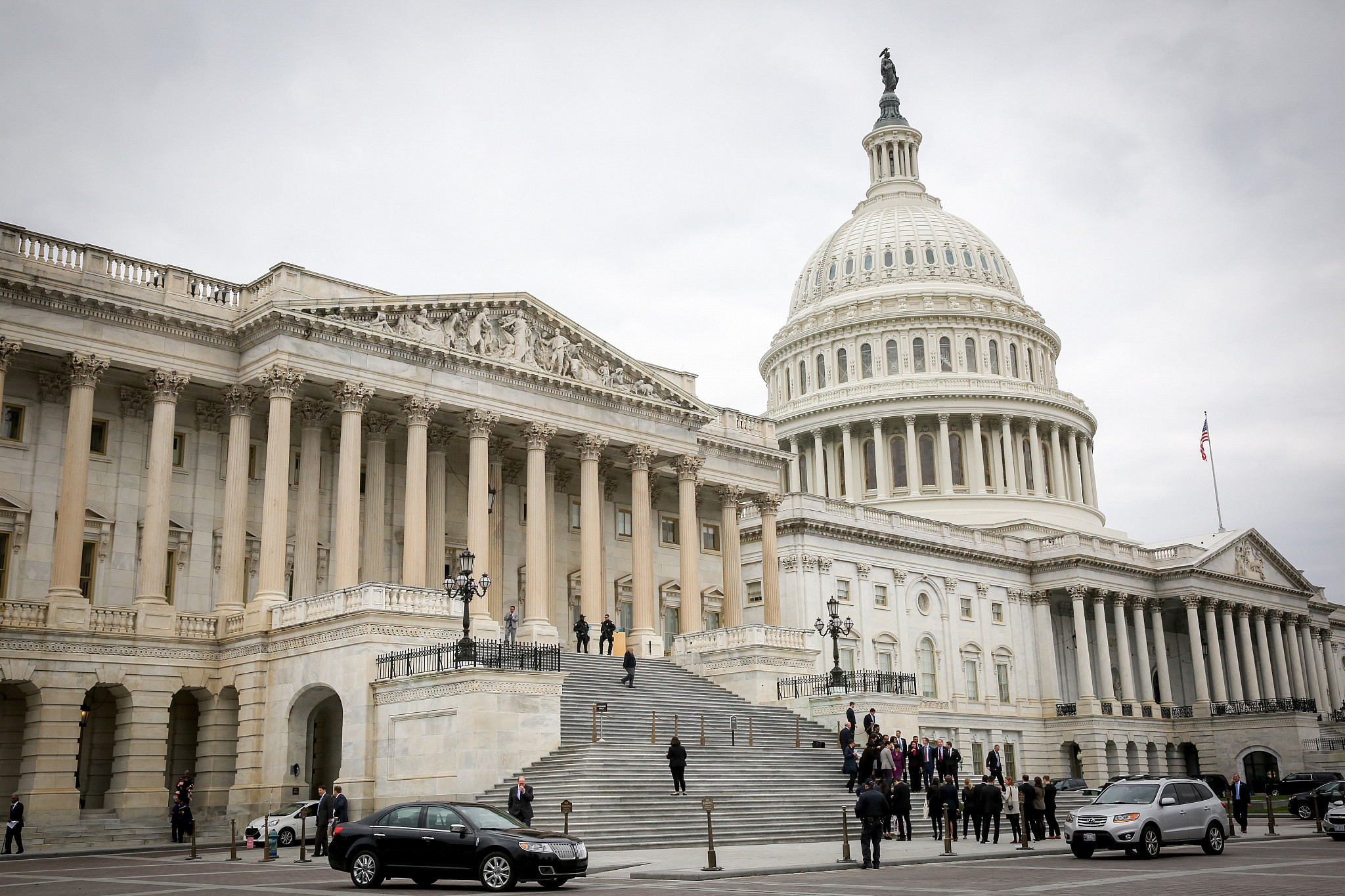 View of the Capitol, Washington DC, where U.S. Congress resides. November 11, 2017. (Yossi Zamir/FLASH90)