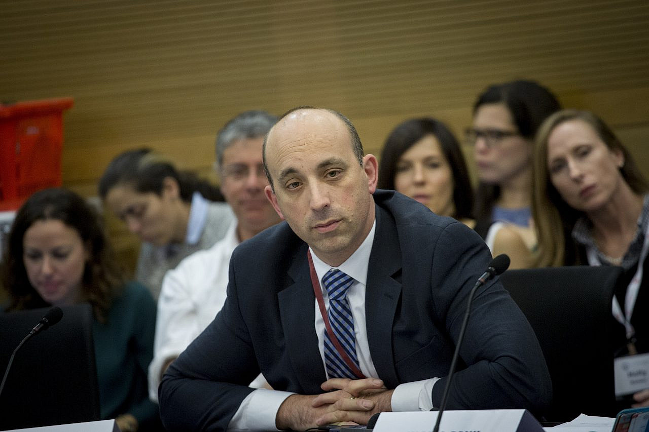 Jonathan Greenblatt, CEO of the Anti-Defamation League (ADL), attends a conference on American Jewry at the Knesset in Jerusalem, December 5th, 2016. (Miriam Alster/FLASH90)