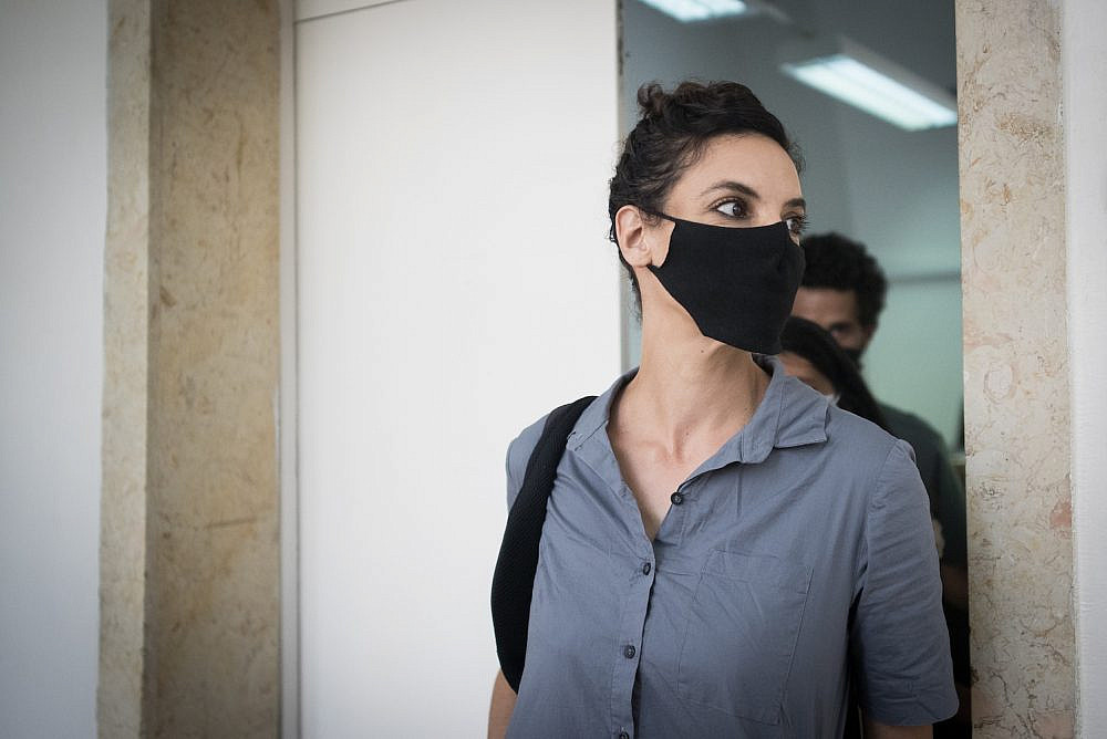 Yifat Doron seen after her verdict in the Jerusalem Magistrate's Court, May 13, 2020. (Yonatan Sindel/Flash90)