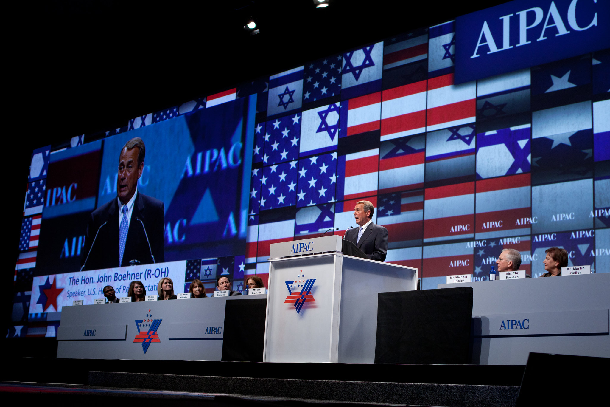 U.S. House Speaker John Boehner delivers remarks at the American Israel Public Affairs Committee (AIPAC) policy conference, May 23, 2011. (Speaker John Boehner/Flickr)
