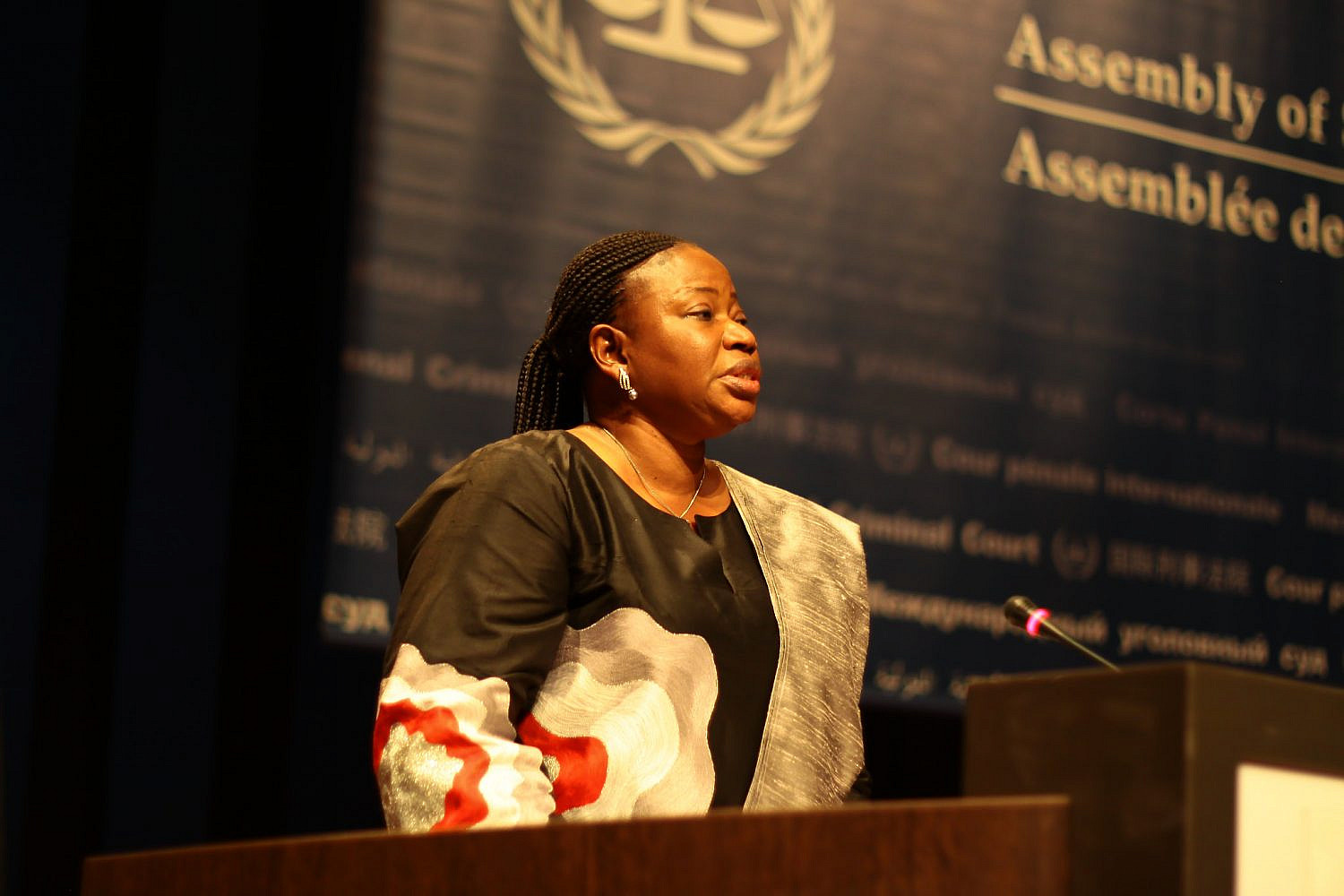 ICC Prosecutor Fatou Bensouda addresses the Coalition for the ICC Assembly in The Hague on Nov. 14, 2012. (CICC/Roberta Celi)