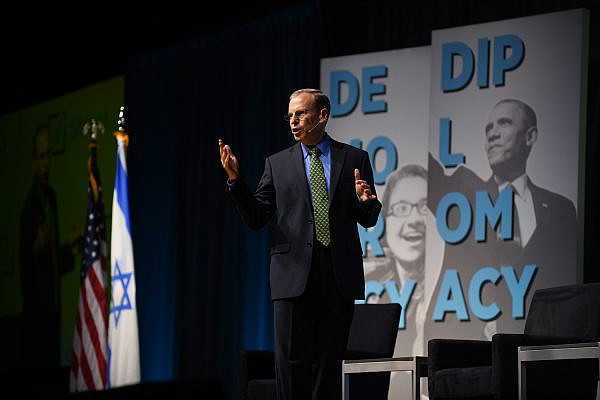 J Street President Jeremy Ben-Ami speaking at the 2019 national conference in Washington, D.C., on October 27, 2019. (Gili Getz)