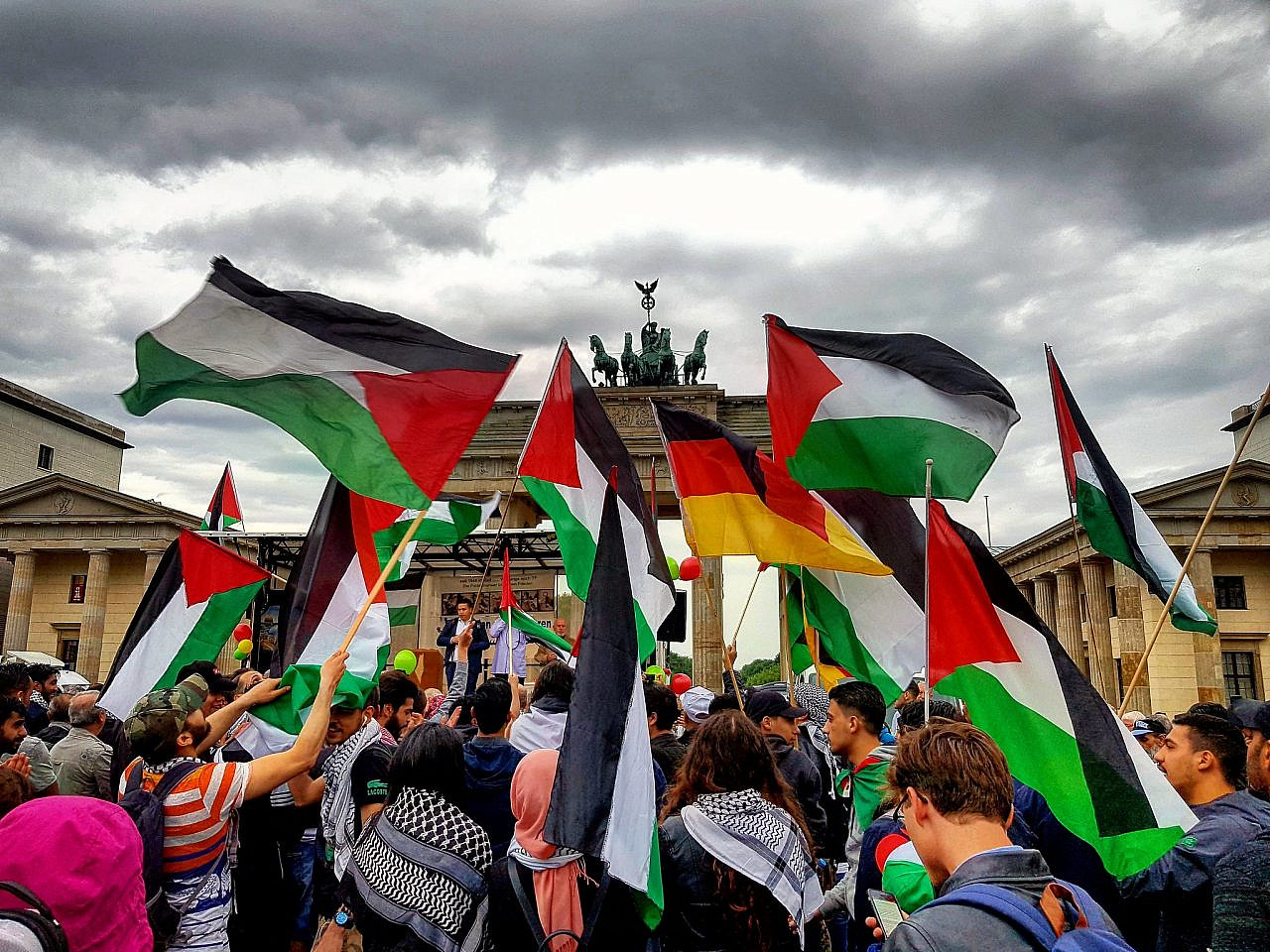 Palestine solidarity protest in Berlin, Germany, May 15, 2018. (Hossam el-Hamalawy/Flickr/CC BY 2.0)