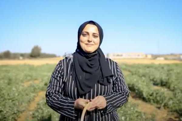 Ghaidaa Qudaih of the Green Girls agricultural initiative in Gaza. (Photo courtesy of Gisha)