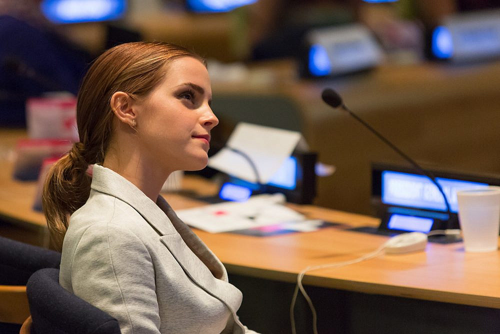 Emma Watson seen at the launch of the HeForShe campaign in the United Nations Headquarters, New York, September 20, 2014. (UN Women/CC BY-NC-ND 2.0)