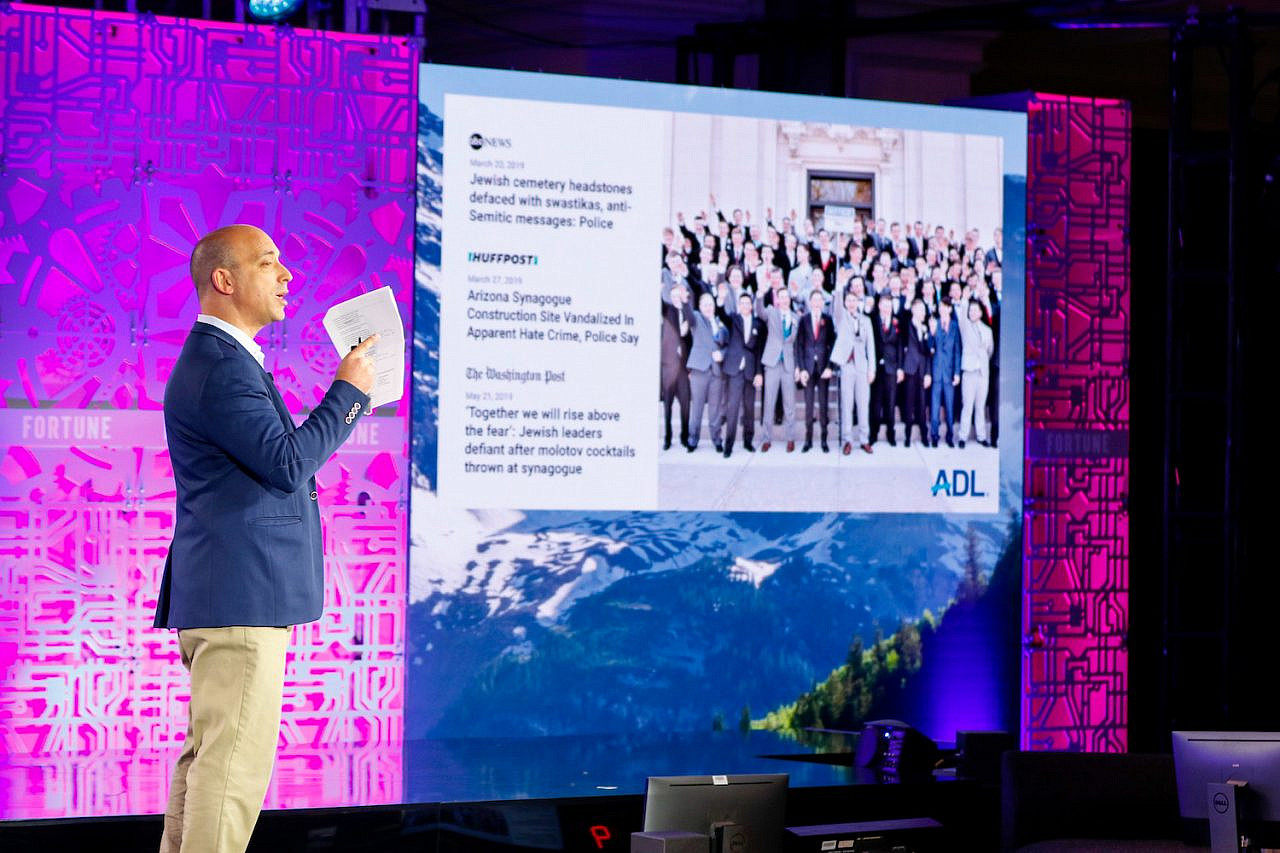 Anti-Defamation League CEO Jonathan Greenblatt, CEO speaks at the Fortune Brainstorm Tech conference in Aspen, Colorado, July 15, 2019. (Michael Faas/CC BY-NC-ND 2.0)