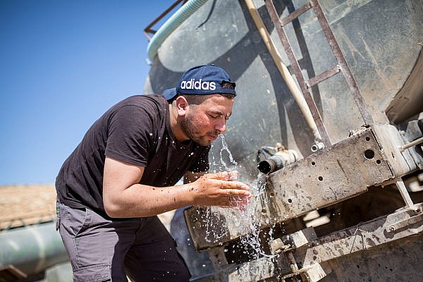 Ali Awad, 23, in his village of Tuba, South Hebron Hills, occupied West Bank. (Emily Glick)