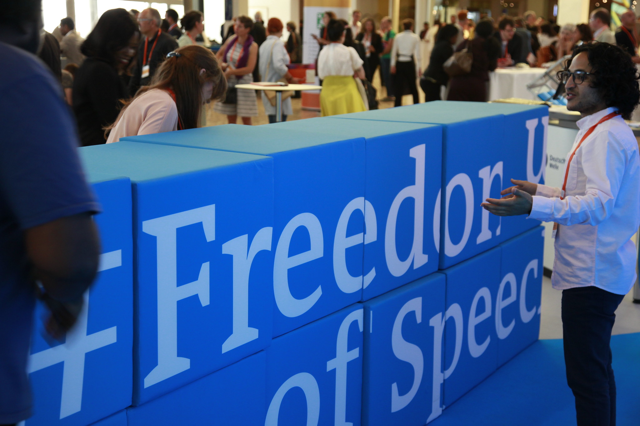 Participants for #FreedomOfSpeech, Deutsche Welle Global Media Forum 2017, June 19, 2017. (DW/S. Takato/CC BY-NC 2.0)