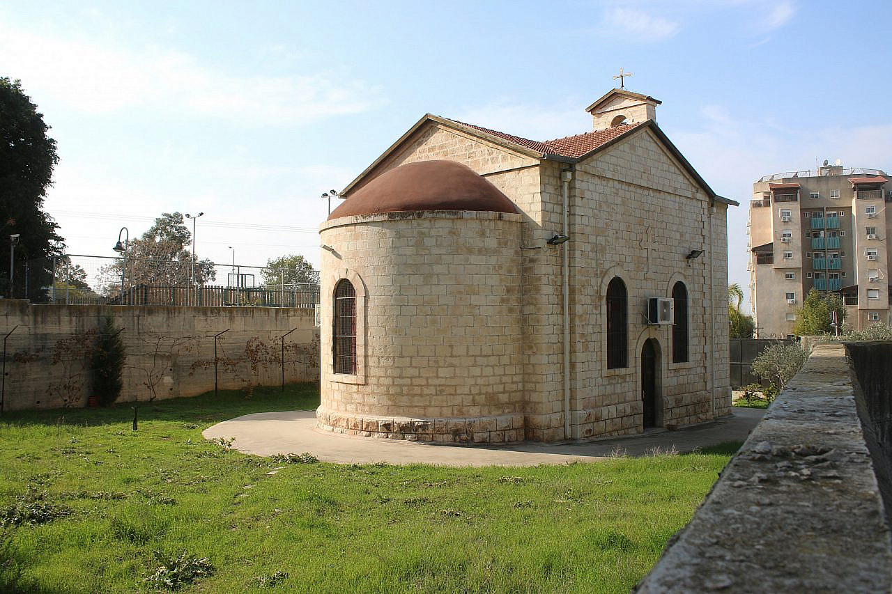 A Palestinian church seen in the center of the town of Migdal Haemek in the Galilee. (Ahmad Al-Bazz)