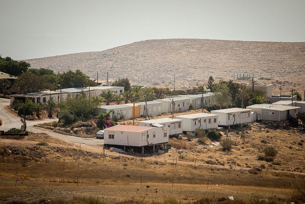View of the Jewish settler outpost of Mitzpe Kramim occupied West Bank, August 29, 2018. (Yonatan Sindel/Flash90)